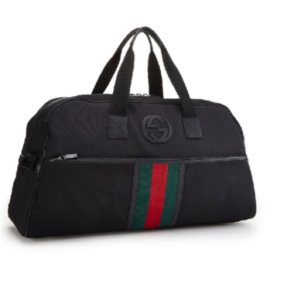 Gucci Techno Black Canvas Duffle Bag